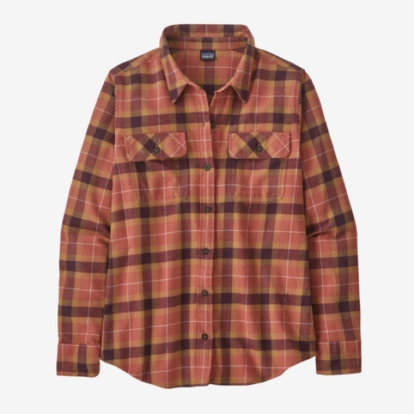 NWT Long-Sleeved Organic Cotton Midweight Fjord Flannel Shirt - Picture 1 of 3